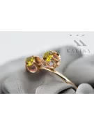 Ring Vintage Stil Gelber Peridot Originales Vintage-Roségold aus 14 Karat vrc266r